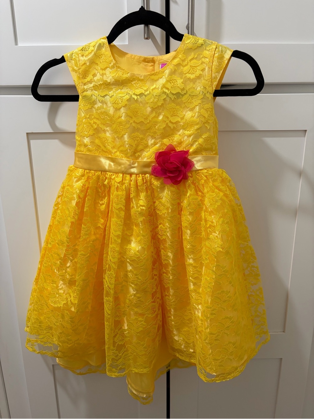 The Children's Place Yellow Lace Dress NWOT Princess Belle Easter Sz 6/6X